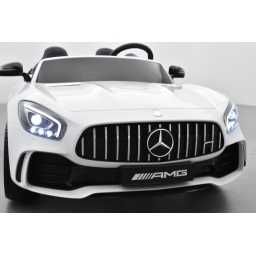 Mercedes AMG GT R 2 places Blanc, voiture électrique pour enfant, 12 volts 10 Ah