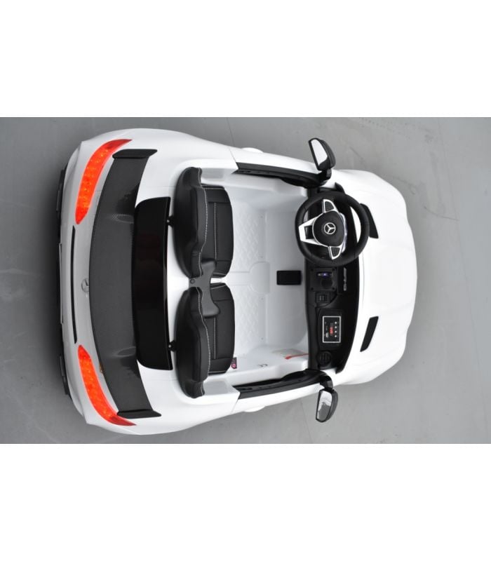 Mercedes Amg Gt R 2 Places Blanc Voiture Electrique Pour Enfant 12 Volts 10 Ah Kiddi Quad