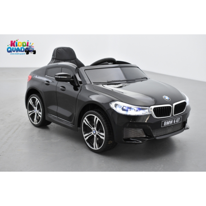 BMW Série 6 GT Noir Métallisée, voiture électrique enfant, 12 Volts, 2 moteurs