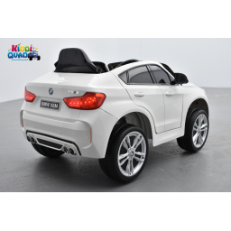 BMW X6 M Blanc, Version 1 place, voiture électrique enfant, 12 Volts, 2 moteurs