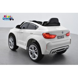 BMW X6 M Blanc, Version 1 place, voiture électrique enfant, 12 Volts, 2 moteurs