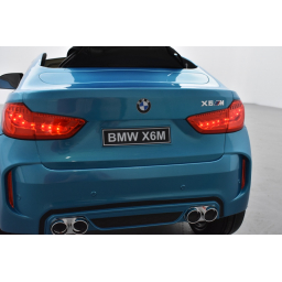 BMW X6 M Bleu Métallisée, Version 1 place, voiture électrique enfant, 12 Volts, 2 moteurs