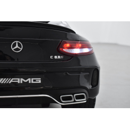 Mercedes C63 S Coupé AMG Noir Métallisée, voiture électrique pour enfant, 12 Volts - 2 moteurs