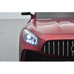 Mercedes AMG GT R 2 places Rouge Métallisé, voiture électrique pour enfant, 12 volts 10 Ah
