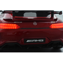Mercedes AMG GT R 2 places Rouge Métallisé, voiture électrique pour enfant, 12 volts 10 Ah