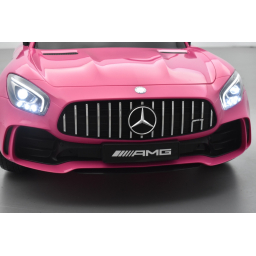Mercedes AMG GT R 2 places Rose, voiture électrique pour enfant, 12 volts 10 Ah