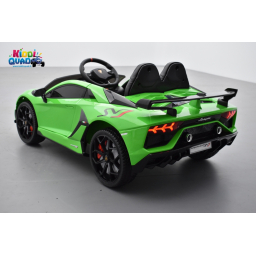 Lamborghini Aventador SVJ 12 Volts verde mantis, voiture électrique enfant 12V - 7AH, 2 moteurs