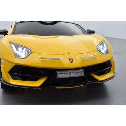 Lamborghini Aventador SVJ 12 Volts giallo corona, voiture électrique enfant 12V - 7AH, 2 moteurs