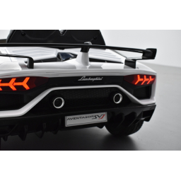 Lamborghini Aventador SVJ 12 Volts blanco isi, voiture électrique enfant 12V - 7AH, 2 moteurs