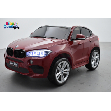 BMW X6 M Rouge Métallisée 2 places, voiture électrique enfant , 12 volts - 10AH, 2 moteurs