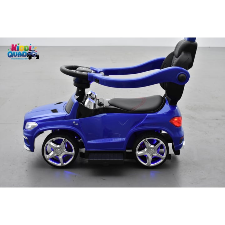 Trotteur voiture Mercedes GL63 Bleu, porteur pousseur à bascule