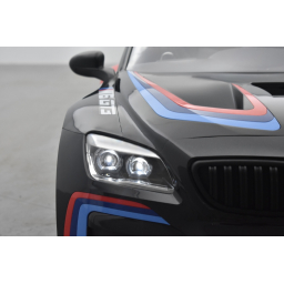 BMW M6 GT3 12 Volts noir, voiture électrique enfant 12 Volts télécommande parentale 2.4 Ghz, 2 moteurs