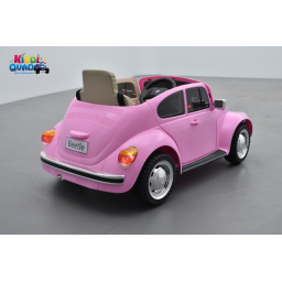 Volkswagen Coccinelle "Beetle" Rose, Version Rétro, 12 volts, voiture électrique pour enfant
