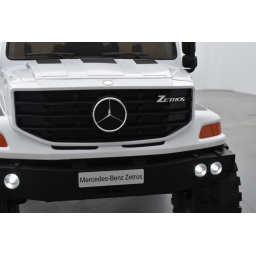 Mercedes ZETROS Blanc, voiture électrique pour enfant, 12 volts 7 Ah