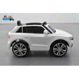Audi Q8 Blanc, voiture électrique enfant télécommande parentale, 12 Volts - 2 moteurs