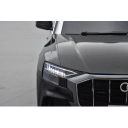Audi Q8 Noir Métallisée, voiture électrique enfant télécommande parentale, 12 Volts - 2 moteurs