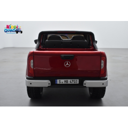Mercedes Classe X rouge danakil 12V 10Ah Métallisée, Ecran MP4, voiture électrique pour enfant, 12 Volts - 4 moteurs