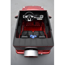 Mercedes G63 AMG 2 places Rouge Métallisée, voiture électrique pour enfant, 24 volts - 4 moteurs