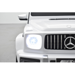 Mercedes G63 AMG 2 places Blanc, voiture électrique pour enfant, 24 volts - 4 moteurs
