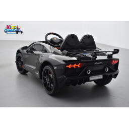 Lamborghini Aventador SVJ 12 Volts nero, voiture électrique enfant 12V - 7AH, 2 moteurs