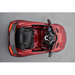 Mercedes AMG GT R Rouge Métallisée, voiture électrique pour enfant, 12V, 2 moteurs