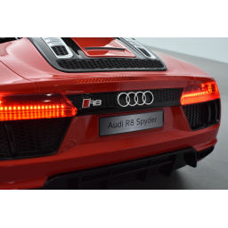 Audi R8 Spyder S Tronic 12 volts Rouge, voiture électrique enfant télécommande parentale 2.4 GHZ, 12 volts, 2 moteurs