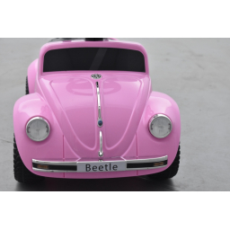 Trotteur voiture Volkswagen Coccinelle "Beetle" Rose, porteur pousseur voiture