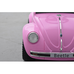 Trotteur voiture Volkswagen Coccinelle "Beetle" Rose, porteur pousseur voiture