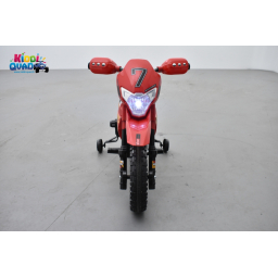 Moto Cross Rouge 6 volts, moto électrique pour enfant 6 volts