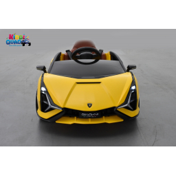Lamborghini SIAN 12 Volts giallo corona, voiture électrique enfant 12V - 7AH, 2 moteurs