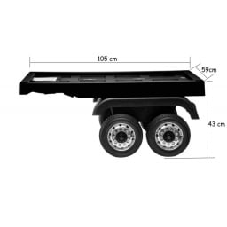 Remorque plateau camion Actros de chez Mercedes, remorque de camion électrique pour enfant