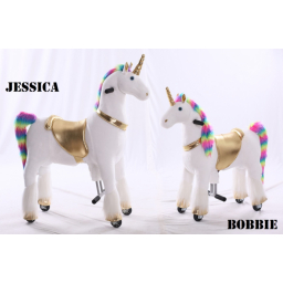 Kids-Horse Licorne, cheval à roulettes enfant 4 à 9 ans