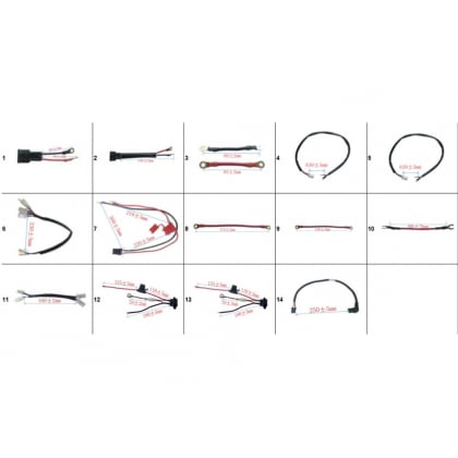 Câbles de batterie 140 mm pour Pocket Quad électrique Flip 800W - 36 Volts