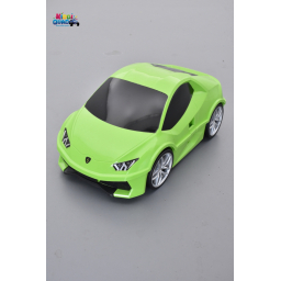 Valise voiture enfant sport vert, valisette forme voiture bébé
