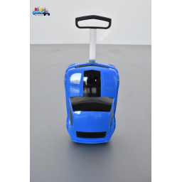 Valise voiture enfant muscle car bleu, valisette forme voiture bébé