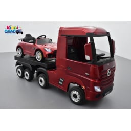 Remorque plateau camion Actros de chez Mercedes, remorque de camion électrique pour enfant