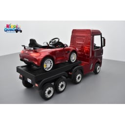 Remorque plateau camion Actros de chez Mercedes, remorque de camion électrique pour enfant
