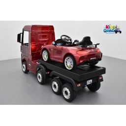 Remorque plateau camion Actros de chez Mercedes, remorque de camion électrique pour enfant
