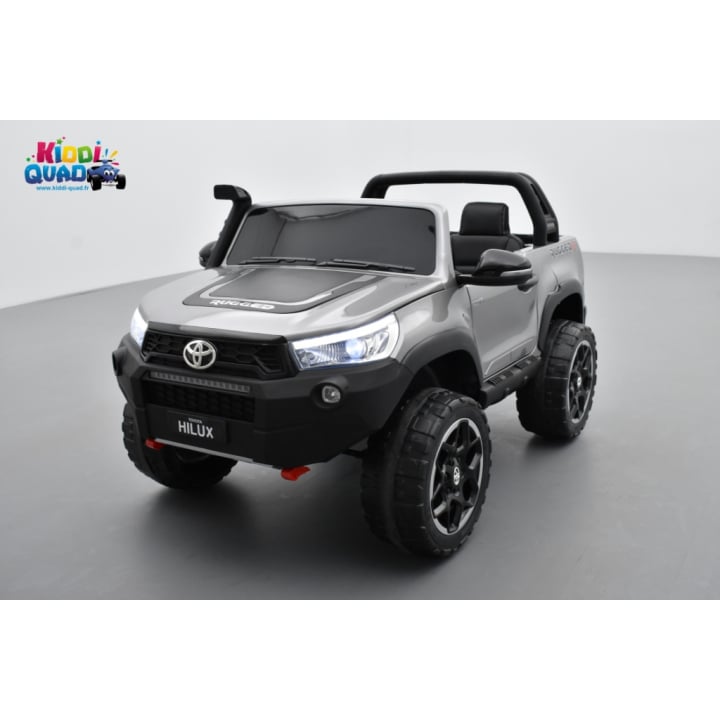 Toyota Hilux gris 24 Volts électrique pour enfant écran mp4, 4x4 électrique enfant 2 places