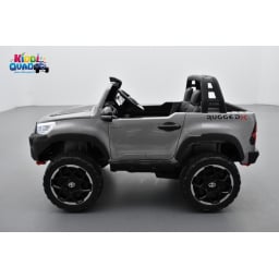 Toyota Hilux gris 24 Volts électrique pour enfant écran mp4, 4x4 électrique enfant 2 places