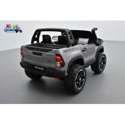 Toyota Hilux gris 24 Volts électrique pour enfant écran mp4, 4x4 électrique enfant 2 places