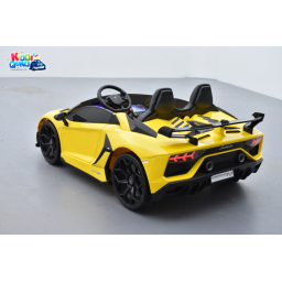 Lamborghini SVJ 24 Volts jaune, voiture électrique enfant 24V - 7AH, 2 moteurs