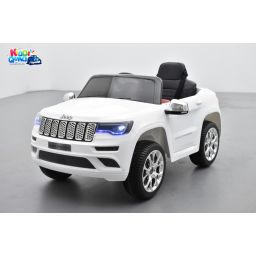 Jeep Cherokee Blanc, véhicule électrique enfant, 12V - 2 moteurs