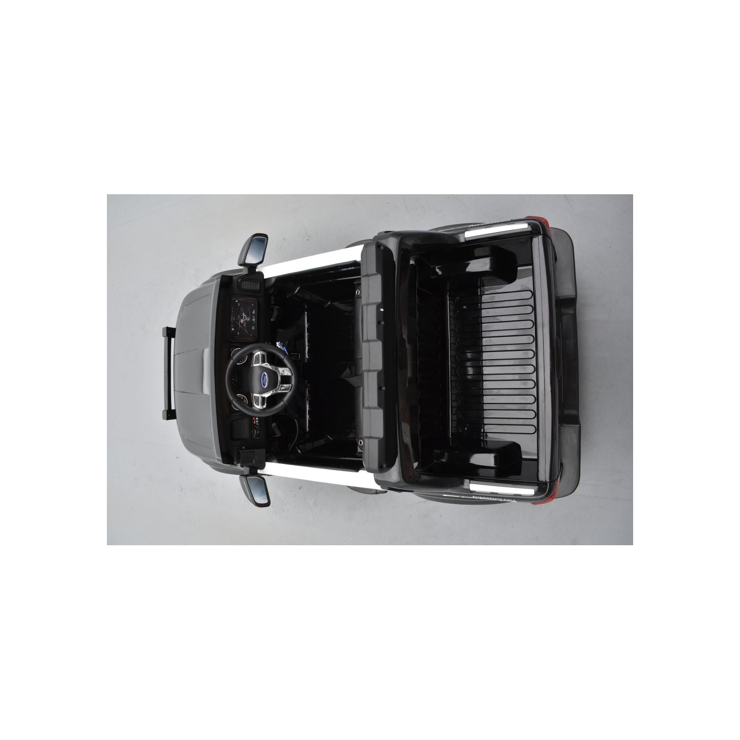 Ford Ranger Raptor Police Noir Métallisée, voiture électrique enfant 12V 10Ah, 2 moteurs