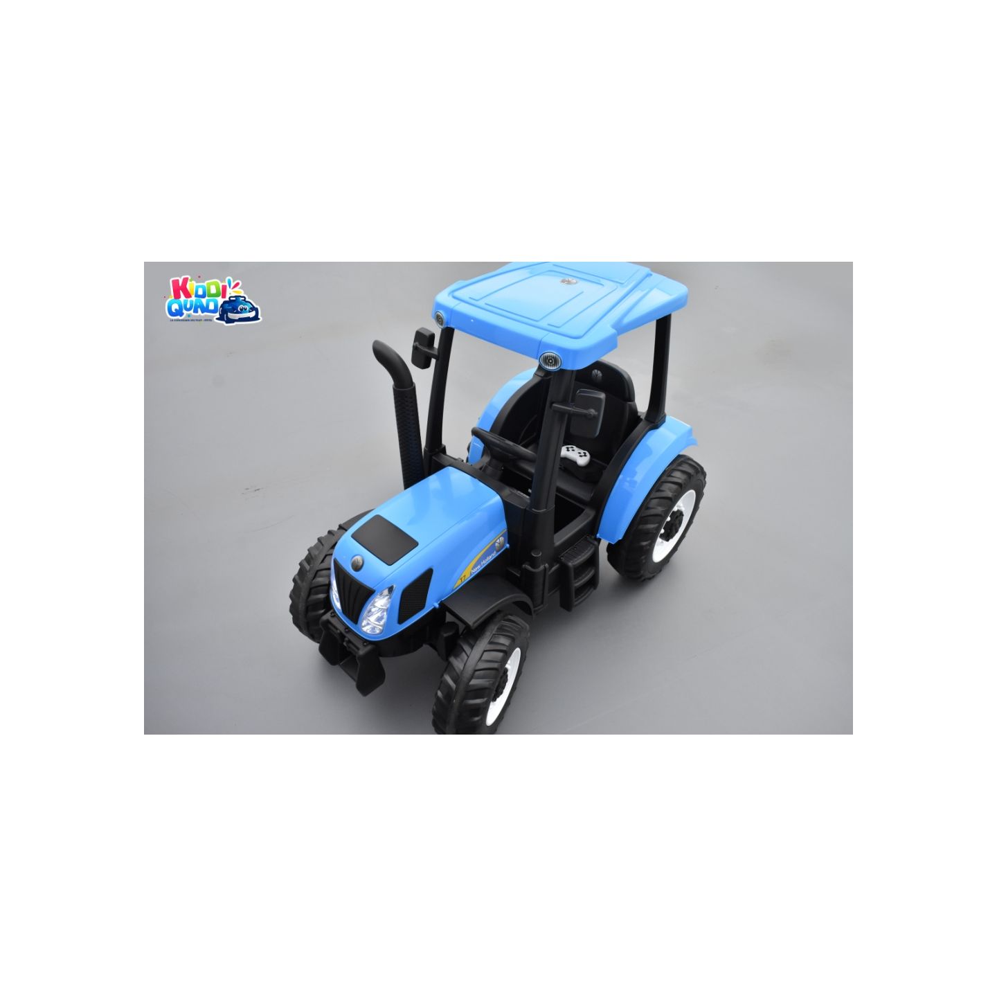 12V Tracteur avec remorque Bleu Tracteur Electrique Pour Enfants 