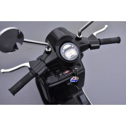 Scooter Piaggio Vespa PX150 Noir électrique pour enfant 12 volts