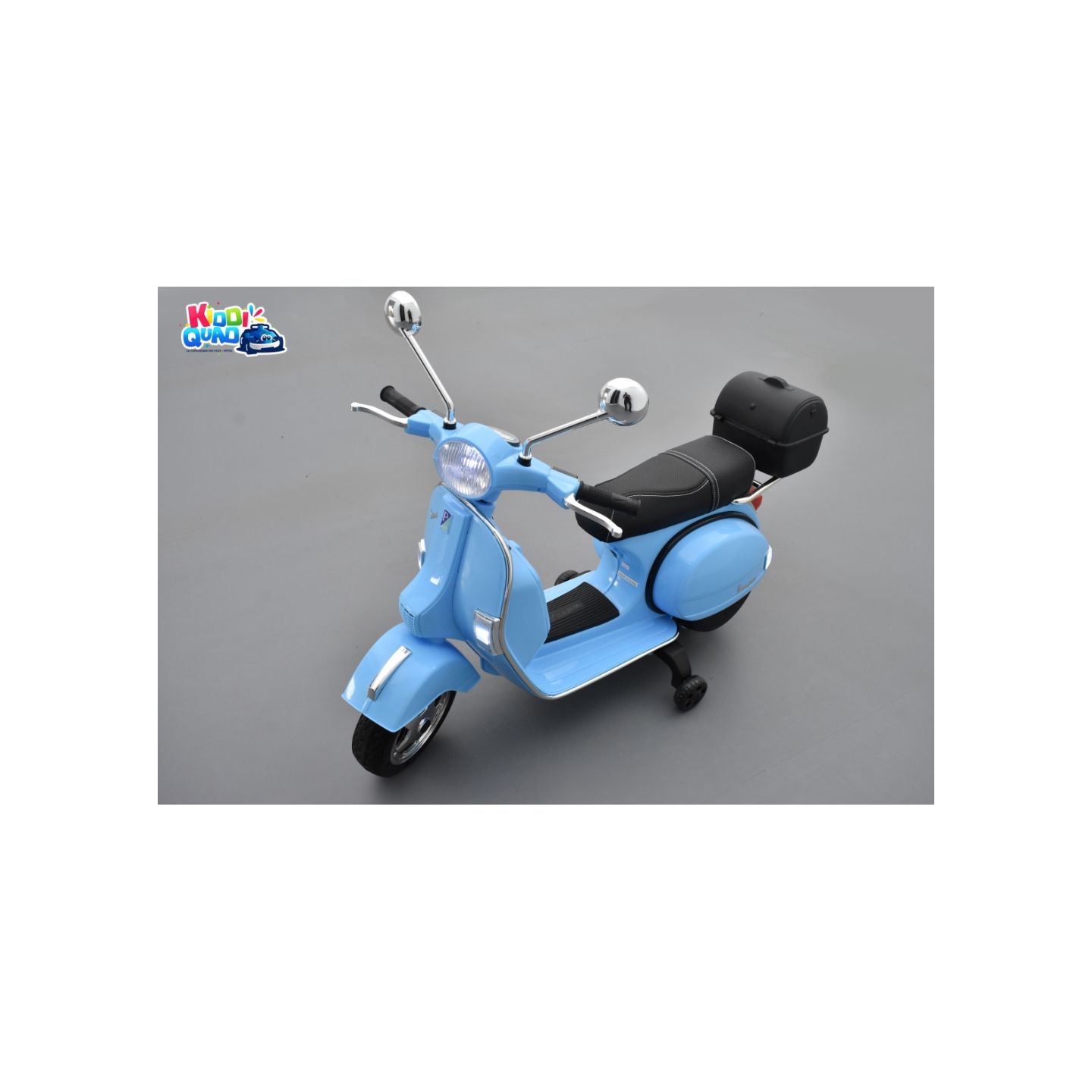 Scooter Piaggio Vespa PX150 électrique 12 volts enfant - bleu - LeM