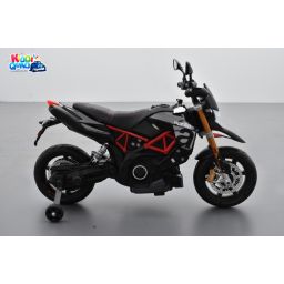 Aprilia Dorsoduro 900 Noir, moto électrique pour enfant 12 volts