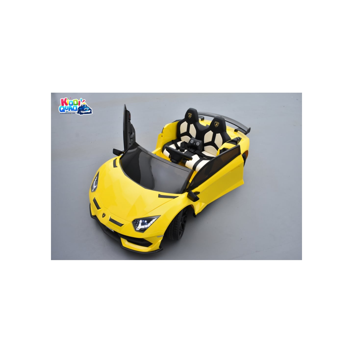 Lamborghini SVJ 24 Volts jaune, voiture électrique enfant 24V - 7AH, 2 moteurs