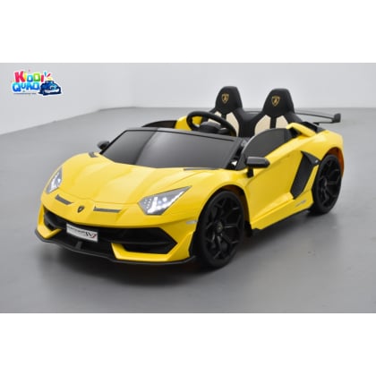 Lamborghini SVJ 24 Volts jaune, voiture électrique enfant 24V - 7AH, 2 moteurs